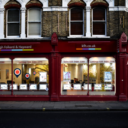 London Estate Agent Window Display Refurb Now Complete