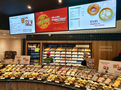 Free delivery on network digital menu boards