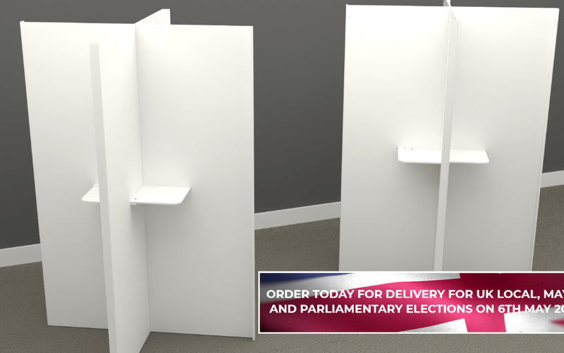 Sneeze Screen’ style polling booth launched