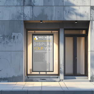shop window featuring an ultra high brightness digital screen