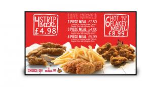 digital menu board | fast food menu board