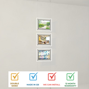 A3 Landscape LED Light Pocket Kit. Three High on Cables