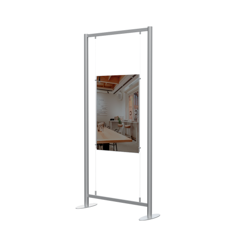COMPLETE FREESTANDING CABLE DISPLAY KIT. 1 X A1 PORTRAIT
