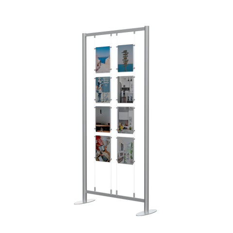 Freestanding Cable Display Kit. 8 x A4 Portrait