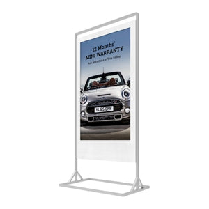 super slim freestanding double sided digital poster