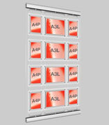 Rotating Window Display With Bevelled Edge Light Panels A4P A3L 