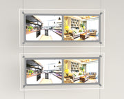 A4 Landscape Bevelled Edge Double LED Light Pocket Kit