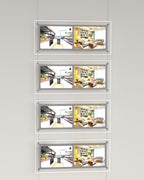 A4 Landscape Bevelled Edge Double LED Light Pocket Kit