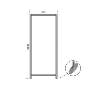 freestanding poster cable display