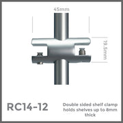 double sided shelf clamp