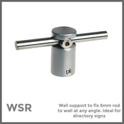 wall support to support 6mm rod