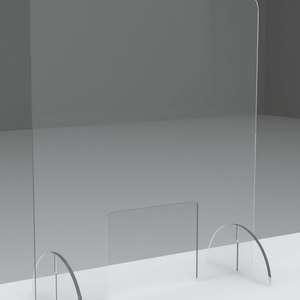Freestanding Sneeze Screen With Cut Out sneeze guard hygiene screen