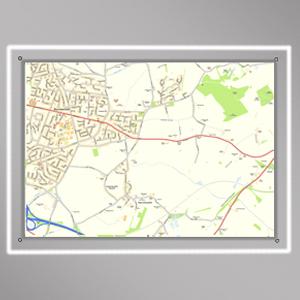 LED Illuminated Wall Maps A0