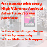 High Vibrance Android Advertising Display Screens | FREE UK DELIVERY