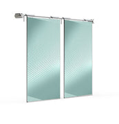 acrylic display pockets that hook over wall mounted rods