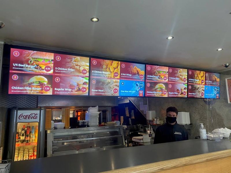Digital Menu Boards For Mani's | Mid West Displays Digital