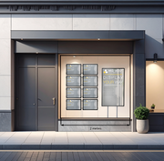 branch office shop front featuring displaying Claralight LED light pockts and ultra high brightness digital screen