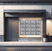 shop or office street window displaying Claralight LED lightpockets