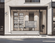 Branch office window featuring ultra high brightness window display screen and A3 LED light pockets