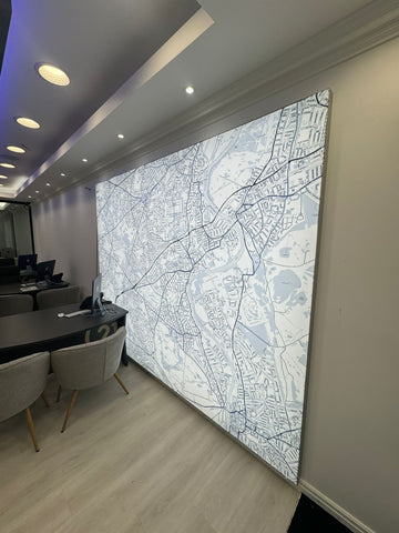 Large Map Display Illuminated Map | Estate Agent Display – Mid West Displays