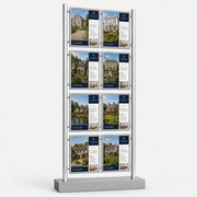 Eight A4 portrait Totem freestanding LED landscape display