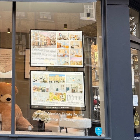 A1 Claralight LED light pocket in estate agent display