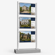 A3 landscape Totem freestanding LED lightpocket display stand