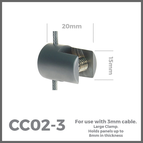 CC02-3 large clamp for cable display system