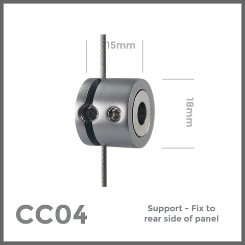 CC04 support clamp for cable display