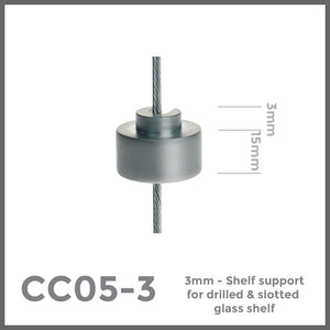 CC05-3  support for drilled shelf cable mounted