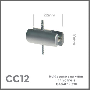 CC12 panel clamp for cable display 