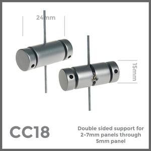 CC18 double sided clamp for cable display