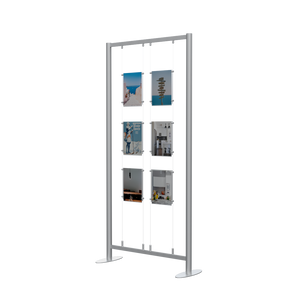 COMPLETE FREESTANDING CABLE DISPLAY KIT. 6 X A4 PORTRAIT