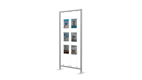 Wireable Displays Freestanding Cable Display Kit | Poster Display Frame – Mid West Displays