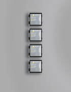 Claralight A4 Landcape LED light pockets mounted 4 high