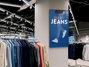 high brightness digital display screen in brightly lit retail area