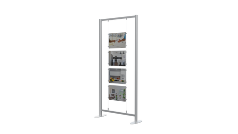 Cable Sample Display Unit Freestanding Cable Display Kit | Poster Display Frame – Mid West Displays