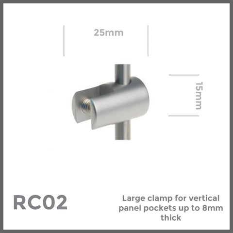 RC02 large clamp for rod mounted display