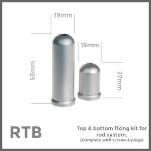 (RTB) Top & Bottom fixing kit for rod mounted display