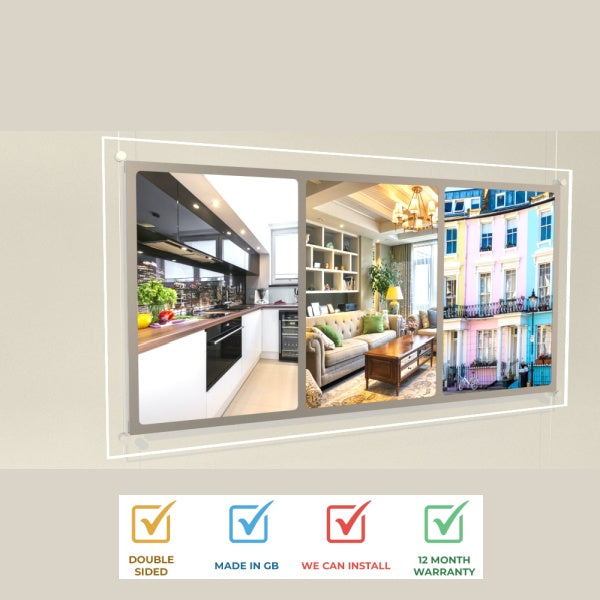 Triple A3 Portrait LED Light Pocket Kit | Mid West Displays