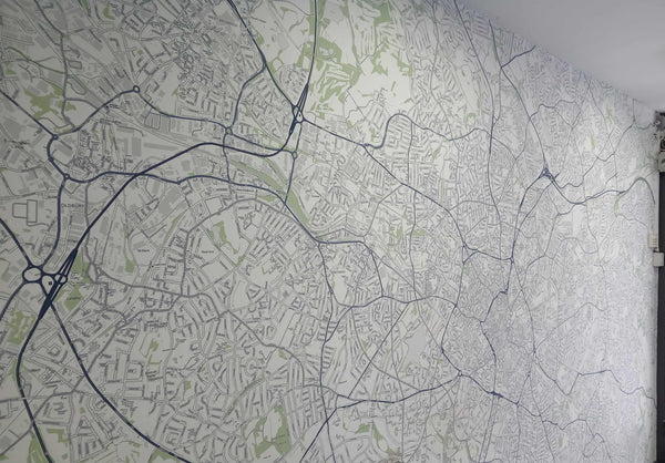 Map Wallpaper | Map Wall Murals for Commercial Interiors – Mid West ...