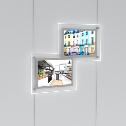 Led Display Mounted Inside Window LED Display Frames for Interior & Window Displays | Mid West Displays