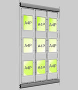 Rotating Window Display - Bevelled Edge Light Panels A4P 3X3