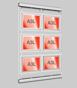 Rotating Window Display With Bevelled Edge Light Panels A3L 2X3