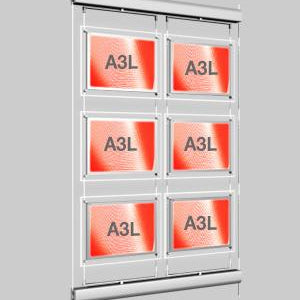 Rotating Window Display With Bevelled Edge Light Panels A3L 2X3