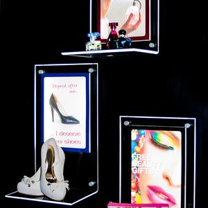Illuminated Display Shelf & Sign Holder | Cable Display